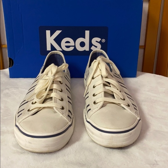 Keds Douple Up Wash Stripe White Sz 8.5 - Picture 4 of 6